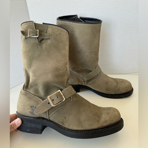 Vintage Nana Works Sonora Double H Leather Biker Moto Boots Men’s Size 9 - Picture 1 of 14